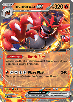 Incineroar ex - 034/162 - Ultra Rare